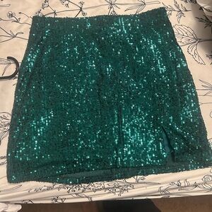 Target Sparkling Teal Sequin Skirt